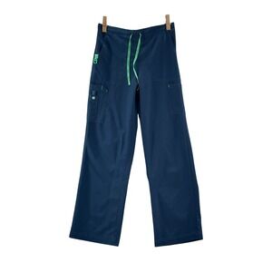 Carhartt Scrub Pants Womens Medium Blue Force Cargo Drawstring Utility Workwear